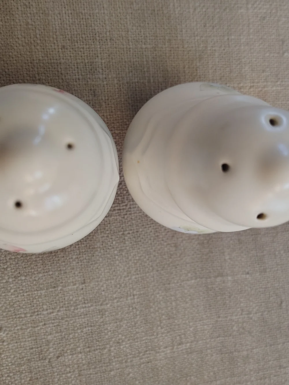 Pfaltzgraff Cream Floral Ceramic Salt & Pepper Shakers